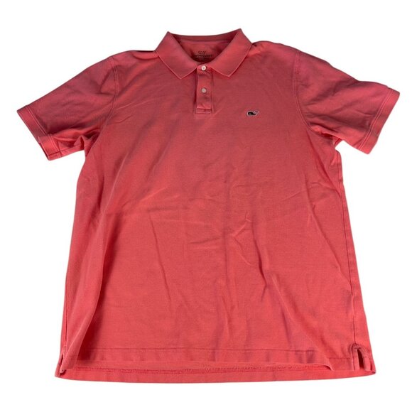 Vineyard Vines Polo Shirt Top Men's XL Pink Embroidered Whale Logo Short Sleeve - Picture 1 of 5